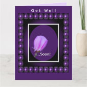 Pink Spring Blossom Personalized Get Well  Kaart (Voorkant)