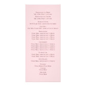 Pink Spring Blossom Wedding Programme Reclamekaart (Achterkant)