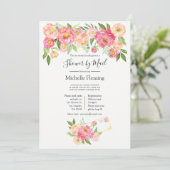 Pink Spring Floral Bridal of Baby shower per post Kaart (Staand voorkant)