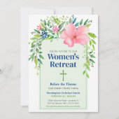 Pink Spring Floral Uitnodiging voor vrouwen tot re (Voorkant)