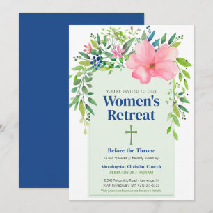 Pink Spring Floral Uitnodiging voor vrouwen tot re