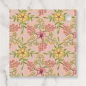 Pink Spring Flowers Bedankt Botanisch  Bedankjes Labels (Achterkant)