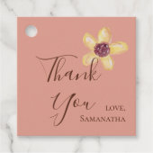 Pink Spring Flowers Bedankt Botanisch  Bedankjes Labels (Voorkant)