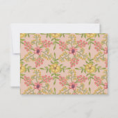 Pink Spring Flowers Vrijgezellenfeest Botanisch  Bedankkaart (Achterkant)