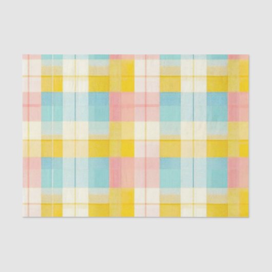 Pink Spring Plaid  Tissuepapier (Voorkant)