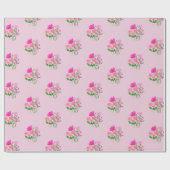 Pink Spring Twins in Bloom Joyful Cadeaupapier (Vlak)