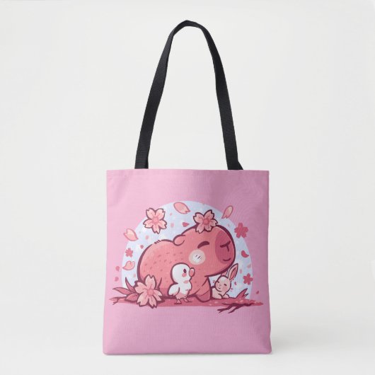 Pink Spring Vrienden Tote Bag (Voorkant)