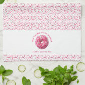 Pink Sprinkles Houd je oog op de donut Theedoek (Gevouwen)