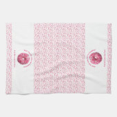Pink Sprinkles Houd je oog op de donut Theedoek (Horizontaal)