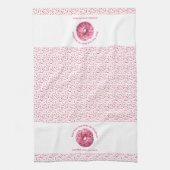 Pink Sprinkles Houd je oog op de donut Theedoek (Verticaal)
