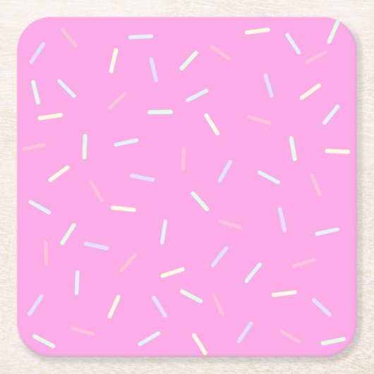 Pink Sprinkles Print Paper Bowl Kartonnen Onderzetters (Voorkant)