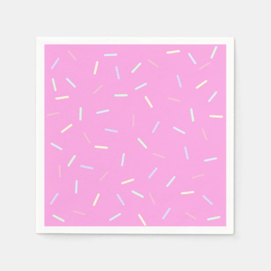 Pink Sprinkles Print Paper Bowl Servet (Voorkant)