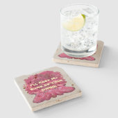 Pink Squid Funny Stenen Onderzetter (Zijkant)