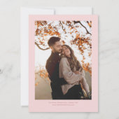 Pink Squiggly Wavy Lijst Wedding Save The Date (Achterkant)
