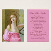 Pink St. Agatha (M 003) Kaart van gebeden (Voorkant /achterkant)