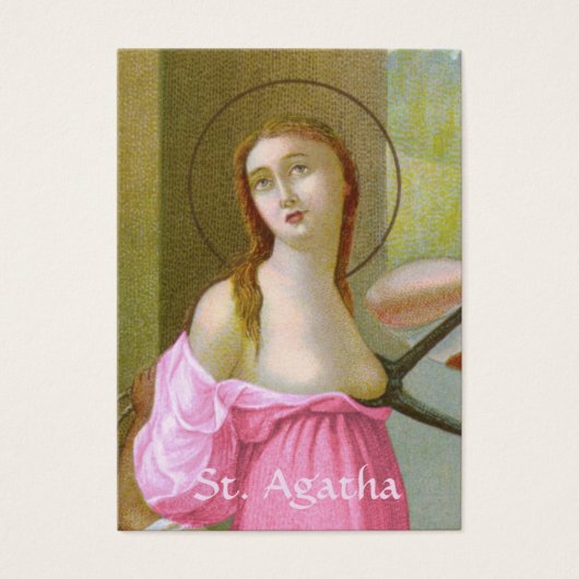 Pink St. Agatha (M 003) Kaart van gebeden (Voorkant)