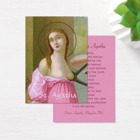 Pink St. Agatha (M 003) Kaart van gebeden (Bureau)