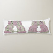 Pink Staffordshire Dogs Ginger Jars Lumbar Lichaamskussen (Achterkant)