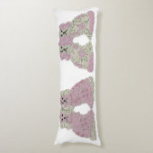 Pink Staffordshire Dogs Ginger Jars Lumbar Lichaamskussen (Voorkant Verticaal)