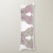 Pink Staffordshire Dogs Ginger Jars Lumbar Lichaamskussen (Achterkant (Verticaal))