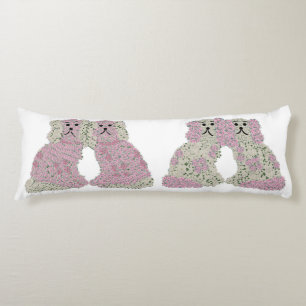 Pink Staffordshire Dogs Ginger Jars Lumbar Lichaamskussen