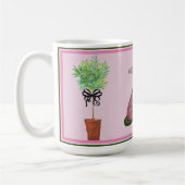 Pink Staffordshire Dogs Topiary Koffiemok (Links)