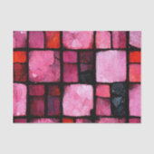 Pink Stained glass Tile Decoupage Tissuepapier (Voorkant)