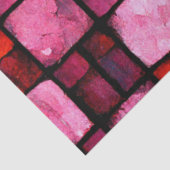 Pink Stained glass Tile Decoupage Tissuepapier (Detail)