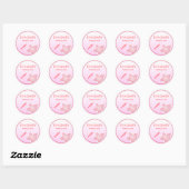 Pink Star-Baby shower Ronde Sticker (Vel)