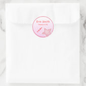 Pink Star-Baby shower Ronde Sticker (Tas)