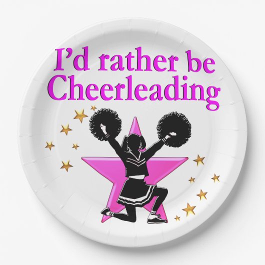  PINK STAR CHEERLEADERONTWERP PAPIEREN BORDJE (Voorkant)