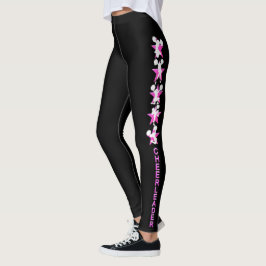 PINK STAR CHEERLEADING LEGGINGS
