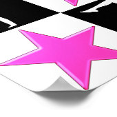 PINK STAR GEPERSONALISEERD IK HOU VAN GYMNASTIEK P POSTER (Hoek)