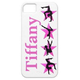  PINK STAR GEPERSONALISEERDE GYMNAST IPHONE CASE