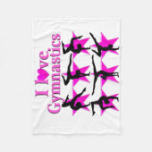  PINK STAR GYMNAST FLEECE DEKEN (Voorkant)