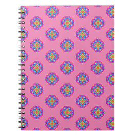 Pink Star Mandala Pattern Boho Notitieboek