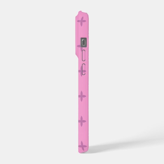 Pink Star Petal Dot Pattern iPhone Hoesje (Linkerkant)