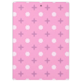 Pink Star Petal Dot Pattern Klembord (Achterkant)
