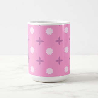 Pink Star Petal Dot Pattern Koffiemok