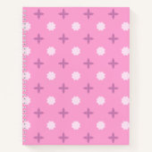 Pink Star Petal Dot Pattern Notitieboek (Voorkant)