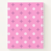 Pink Star Petal Dot Pattern Notitieboek (Achterkant)
