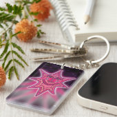 Pink Star-Sleutelhanger Sleutelhanger (Voorkant Rechts)