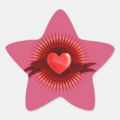 Pink Star Ster Sticker (Voorkant)