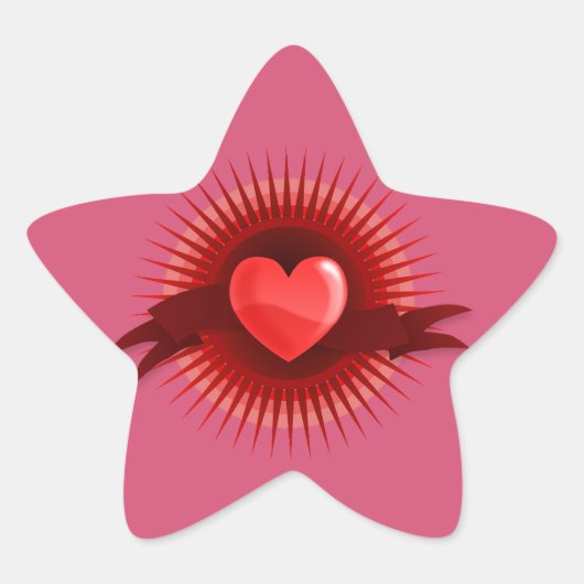 Pink Star Ster Sticker (Voorkant)