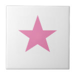 Pink Star Tegeltje<br><div class="desc">Roze Star-Tegel. Sterren zijn altijd in mode!</div>