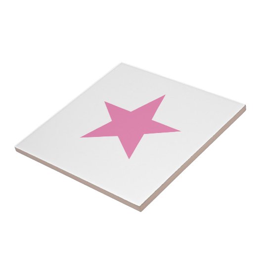 Pink Star Tegeltje (Zijkant)