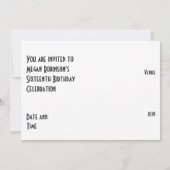 Pink Star 'VIP PASS' zwart wit Kaart (Achterkant)