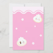 Pink Star Wave Frame Chinese Dumpling Baby Shower  Kaart (Achterkant)