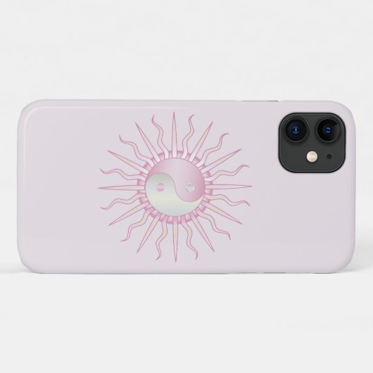 Pink Starburst Yin Yang Case-Mate iPhone Case (Achterkant (horizontaal))