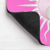 Pink Starburst Yin Yang Muismat (Hoek)